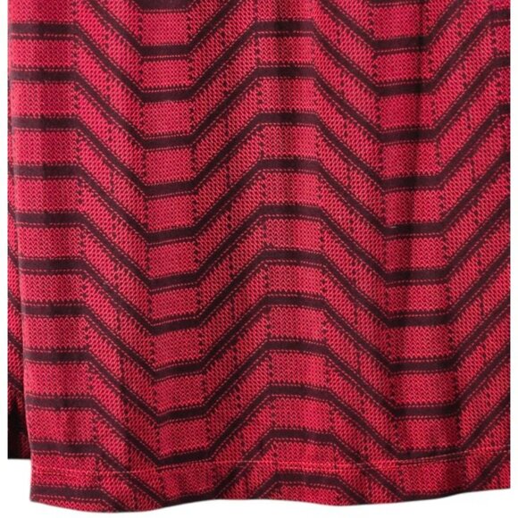 New York & Co Size Medium Dress Long Sleeves Sweater-like Pattern Red Black - Picture 2 of 8